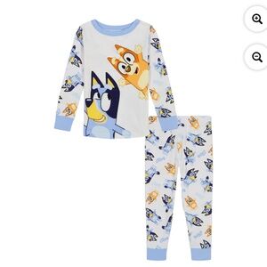 Bluey Unisex Toddler White 2 PC Pajama Set Size 5T NWT